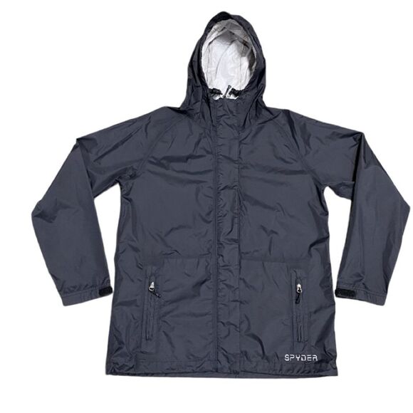 Spyder Black Hooded Full-zip Lightweight Jacket Size Medium NWOT - Picture 1 of 8